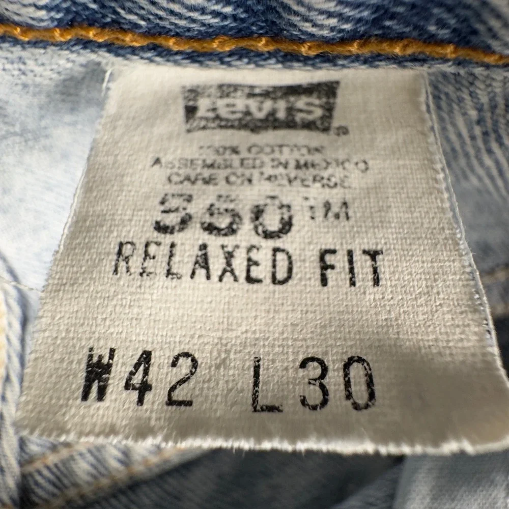 Levi's 560 Relaxed Fit Jeans Mens 42x30 Light Wash Denim Tapered Leg